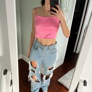 Pink Women's Crop Top